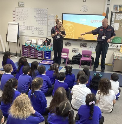 Fire service visit inspires pupils at Minerva