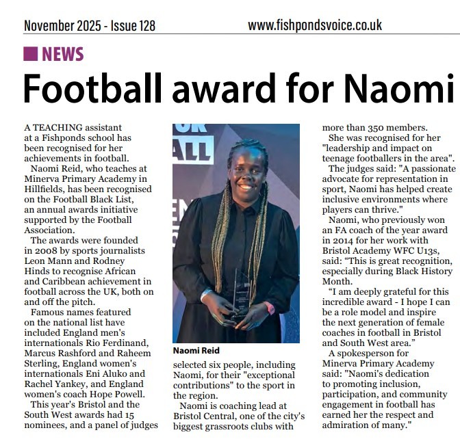 Minerva teaching Assistant in the Fishponds Voice!